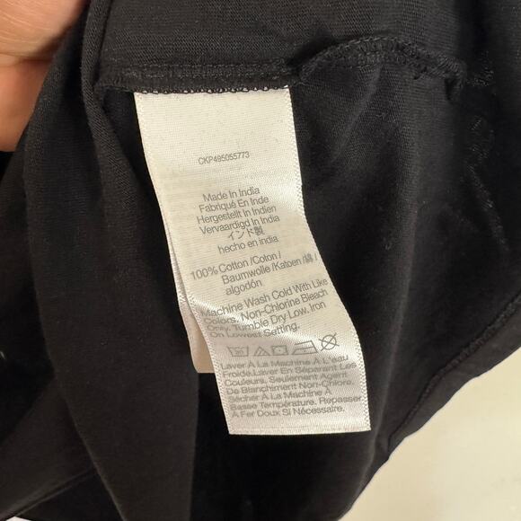 Madewell Essential Slim Tee Womens M Black Lightweight Cotton Crewneck Pullover - Picture 8 of 9